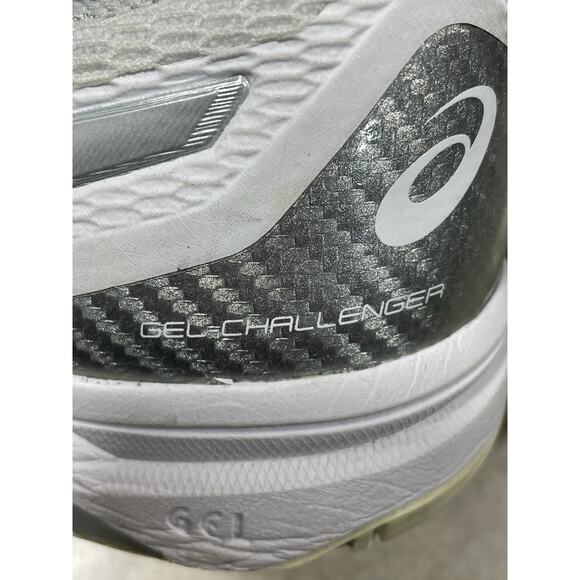 Asics Gel-Challenger 12 Women’s Size 10 Tennis Court Shoes White Silver-1042A041 - Picture 8 of 10